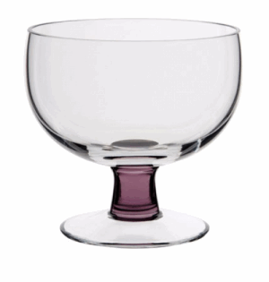 DARTINGTON CRYSTAL AURA MULBERRY FOOTED DISH